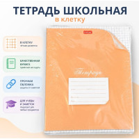 Тетрадь школьная Hatber в клетку